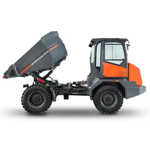 Raddumper HUTTER Dumper HD750, Bergmann, Nutzlast 7500 kg, Mulde gekippt