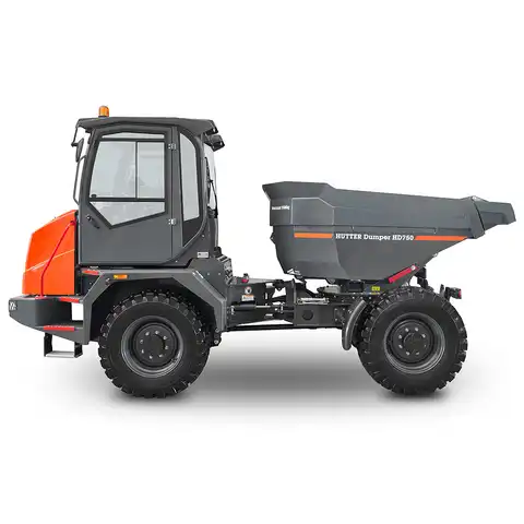 Raddumper HUTTER Dumper HD750, Bergmann, Nutzlast 7500 kg, Motorleistung 102 PS,  Ausschütthöhe 2.20 m, Durchfahrhöhe 3.10 m