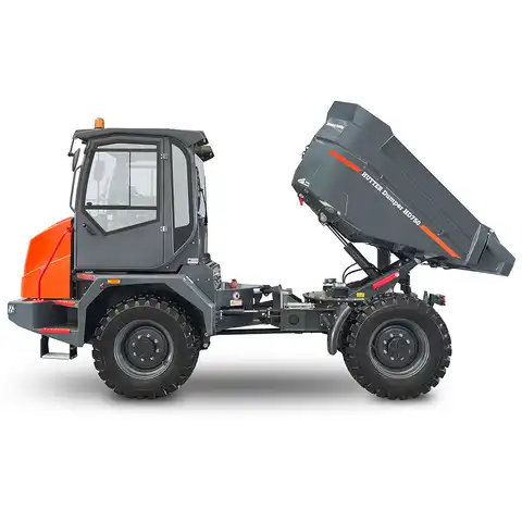 Raddumper HUTTER Dumper HD750, Bergmann, Nutzlast 7500 kg, Motorleistung 102 PS,  Ausschütthöhe 2.20 m, Durchfahrhöhe 3.10 m, Ladevolumen 4.3 Kubikmeter, Max. Fahrgeschwindigkeit 30 km/h, HVO-Diesel