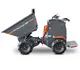 Dumper sur pneus électro HD80E, Bergmann, charge utile 800 kg, puissance du moteur 2.8 kW, Capacité de chargement 0.58 m3, autonomie de la batterie 8 heures, largeur 0.88 m