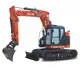 Mini pelle HUTTER Kubota U145-V, poids 14'640 kg, puisssance du moteur 106.7 CV, Déport arrière réduit, Deux circuits supplémentaires avec commande sur le joystick et régulateur d’huile, Système hydraulique Load-Sensing efficace, Commande aisée du godet de talutage sur le joystick (commande proportionnelle), Système automatique de retour au ralenti pour une plus faible consommation de diesel