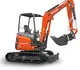 Mini pelle HUTTER Kubota u27, poids toit 2565 kg, puissance du moteur 21.2 CV, aved godetm, Balancier long de série, Déport arrière nul, Instruments de bord digitaux, Système antivol, Siège semi suspendu réglable, Avec commande proportionelle