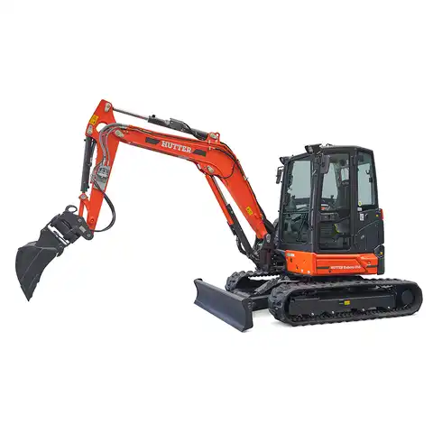 HUTTER Kubota U50, Raupenbagger mittlere Gewichtsklasse, mit Löffel, 5 Tonnen Gewicht, Motorleistung 40.4 PS, Kurzheck, geringe Geräuschemission, mit Trackingsystem, Diebstahlsicherungssystem, LED-Beleuchtung, grosse Glasflächen, Rückfahrkamera, beide Joysticks mit Proportionalsteuerung