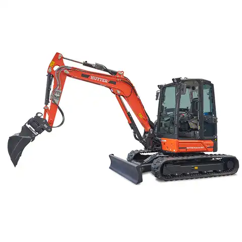 HUTTER Kubota U50, Raupenbagger mittlere Gewichtsklasse, mit Löffel, 5 Tonnen Gewicht, Motorleistung 40.4 PS, Kurzheck, geringe Geräuschemission