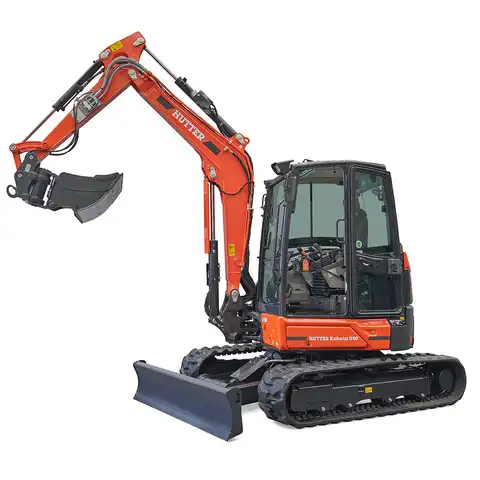 HUTTER Kubota U50, Raupenbagger mittlere Gewichtsklasse, mit Löffel, 5 Tonnen Gewicht, Motorleistung 40.4 PS, Kurzheck