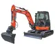 HUTTER Kubota U50, Raupenbagger mittlere Gewichtsklasse, mit Löffel, 5 Tonnen Gewicht, Motorleistung 40.4 PS, Kurzheck, geringe Geräuschemission, mit Trackingsystem, Diebstahlsicherungssystem, LED-Beleuchtung, grosse Glasflächen