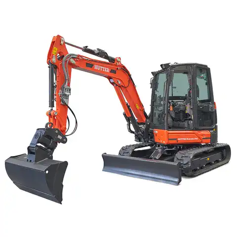HUTTER Kubota U50, Raupenbagger mittlere Gewichtsklasse, mit Löffel, 5 Tonnen Gewicht, Motorleistung 40.4 PS, Kurzheck, geringe Geräuschemission, mit Trackingsystem, Diebstahlsicherungssystem, LED-Beleuchtung, grosse Glasflächen