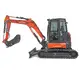 HUTTER Kubota U50, Raupenbagger mittlere Gewichtsklasse, mit Löffel, 5 Tonnen Gewicht, Motorleistung 40.4 PS, Kurzheck, geringe Geräuschemission, mit Trackingsystem, Diebstahlsicherungssystem, LED-Beleuchtung, grosse Glasflächen, Rückfahrkamera, mit Löffel, seitlich