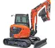 HUTTER Kubota U50, Raupenbagger mittlere Gewichtsklasse, mit Löffel, 5 Tonnen Gewicht, Motorleistung 40.4 PS, Kurzheck, geringe Geräuschemission, mit Trackingsystem, Diebstahlsicherungssystem, LED-Beleuchtung, grosse Glasflächen, Rückfahrkamera, mit Löffel