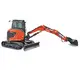 HUTTER Kubota U50, Raupenbagger mittlere Gewichtsklasse, mit Löffel, 5 Tonnen Gewicht, Motorleistung 40.4 PS, Kurzheck, geringe Geräuschemission, mit Trackingsystem, Diebstahlsicherungssystem, LED-Beleuchtung, grosse Glasflächen, Rückfahrkamera, mit Löffel, mit ausgestrecktem Baggerarm
