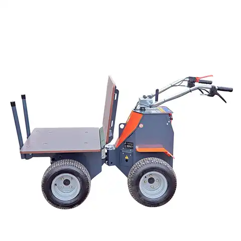 Elektro-Raddumper HD50E, 500 kg Fassungsvermögen, Bergmann, Leergewicht 240 kg, Nutzlast 500 kg, sehr kleiner Wenderadius, stabiler Kippmechanismus, optional mit elektrischer Kippmulde, Batterielaufzeit 8 Stunden, Batteriekapazität 2.5 kWh, robuste Konstruktion, optional mit Anhängerkupplung, optional mit Ladepritsche und Steckrungen