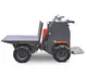 Dumper sur pneus électro HD80E, Bergmann, charge utile 800 kg, puissance du moteur 2.8 kW, Capacité de chargement 0.58 m3, autnomie de la batterie 8 heures, largeur 0.88 m, Haute capacité de charge, De construction robuste, Direction assistée, Benne à déversement hydraulique, Quatre roues motrices, Passe sans peine de petits obstacles, Équipements spéciaux : plateau de chargement, montants, Petit rayon de braquage, Peut être aisément rechargé