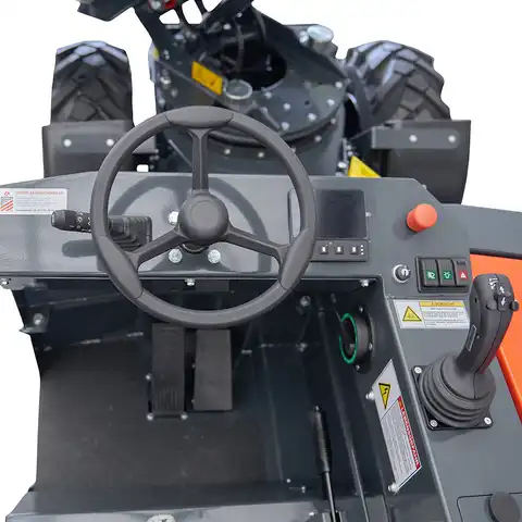 Elektro-Raddumper HD150E, 1500 kg Nutzlast, Bergmann, Batterielaufzeit 4-6 Stunden, robustes Knick-Pendel-Gelenk, hohe Steigfähigkeit, Ladevolumen gehäuft 0.85 Kubikmeter, Fahrgeschwindigkeit 18 km/h, Ausschütthöhe 61 cm