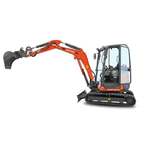 pelle électro HUTTER Kubota U27E, poids 2698 kg, Moteur électrique 19.9 kW, Balancier long de série, Déport arrière nul, Instruments de bord digitaux, Système antivol