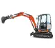 pelle électro HUTTER Kubota U27E, poids 2698 kg, Moteur électrique 19.9 kW, Balancier long de série, Déport arrière nul, Instruments de bord digitaux, Système antivol
