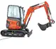 pelle électro HUTTER Kubota U27E, poids 2698 kg, Moteur électrique 19.9 kW