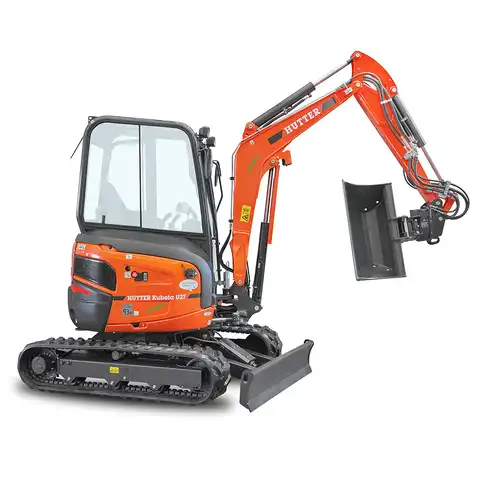 pelle électro HUTTER Kubota U27E, poids 2698 kg, Moteur électrique 19.9 kW, Balancier long de série