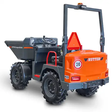 Elektro-Raddumper HD150E, 1500 kg Nutzlast, Bergmann, Batterielaufzeit 4-6 Stunden, robustes Knick-Pendel-Gelenk, hohe Steigfähigkeit, Ladevolumen gehäuft 0.85 Kubikmeter