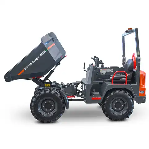Elektro-Raddumper HD150E, 1500 kg Nutzlast, Bergmann, Batterielaufzeit 4-6 Stunden, robustes Knick-Pendel-Gelenk