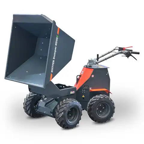 Elektro-Raddumper HD50E, 500 kg Fassungsvermögen, Bergmann, Leergewicht 240 kg, Nutzlast 500 kg, sehr kleiner Wenderadius