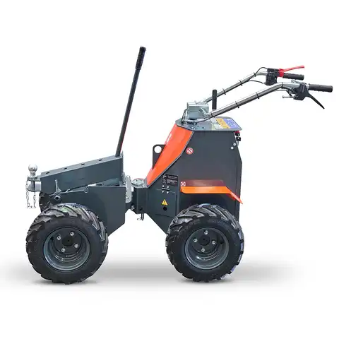 Elektro-Raddumper HD50E, 500 kg Fassungsvermögen, Bergmann, Leergewicht 240 kg, Nutzlast 500 kg, sehr kleiner Wenderadius, stabiler Kippmechanismus, optional mit elektrischer Kippmulde, Batterielaufzeit 8 Stunden, Batteriekapazität 2.5 kWh, robuste Konstruktion