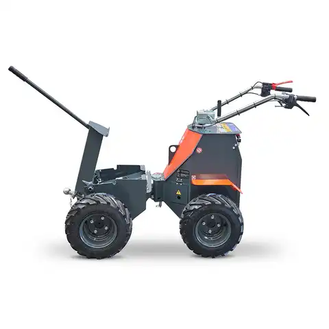 Elektro-Raddumper HD50E, 500 kg Fassungsvermögen, Bergmann, Leergewicht 240 kg, Nutzlast 500 kg, sehr kleiner Wenderadius, stabiler Kippmechanismus, optional mit elektrischer Kippmulde, Batterielaufzeit 8 Stunden, Batteriekapazität 2.5 kWh, robuste Konstruktion