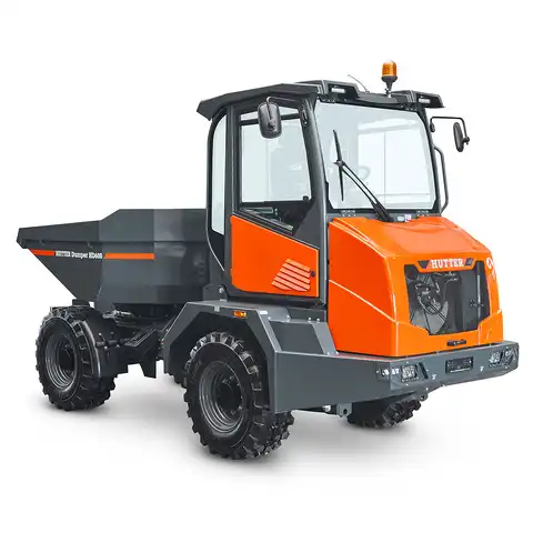 Dumper sur pneus électro HD600, Bergmann, charge utile 6000 kg, puissance du moteur 75.0 CV, volume de benne en butte 3.6 m3, vitesse de conduite max. 30 km/h, 4 phares de travail LED, Climatisation de série, Niveau de gaz d’échappement 5 sans AdBlue, Déclaration de conformité CE
