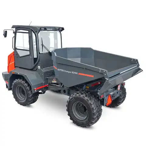 Raddumper HUTTER Dumper HD900, Bergmann, Nutzlast 9000 kg, Motorleistung 102 PS, Ladevolumen gehäuft 4.6 Kubikmeter