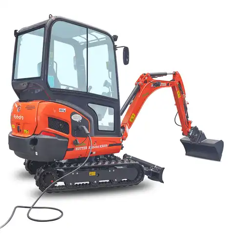 pelle électro HUTTER Kubota KX019E, poids 1943 kg, Moteur électrique 18.3 kW