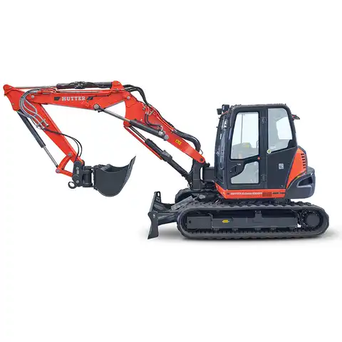 HUTTER Kubota KX085-V, Raupenbagger mittlere Gewichtsklasse, mit Verstellausleger, 9 Tonnen Gewicht, Motorleistung 66.6 PS, Kompaktbagger, geringer Heckschwenkradius, automatische Betankungsanlage, mit Trackingsystem, Klimaanlage, Lastbruchsicherung, Diebstahlsicherung, Load-Sensing-Hydrauliksystem, farbiger LCD-Bildschirm, 4 Anbindeösen für Transport