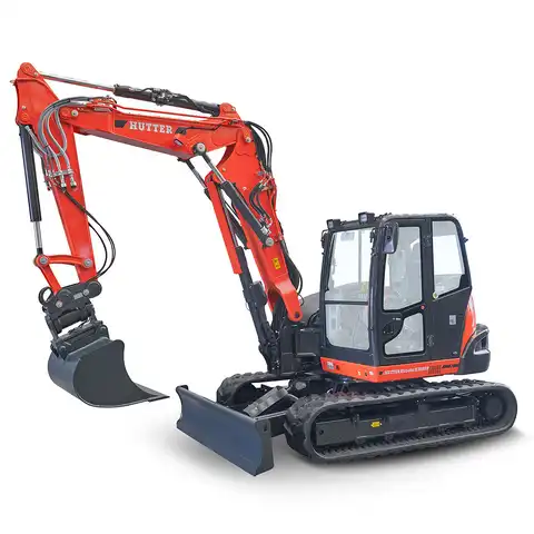 HUTTER Kubota KX085-V, Raupenbagger mittlere Gewichtsklasse, mit Verstellausleger, 9 Tonnen Gewicht, Motorleistung 66.6 PS, Kompaktbagger, geringer Heckschwenkradius, automatische Betankungsanlage, mit Trackingsystem, Klimaanlage, Lastbruchsicherung, Diebstahlsicherung, Load-Sensing-Hydrauliksystem, Grabtiefe 4.6 m, Luxuskabine mit Komfortsitz, farbiger LCD-Bildschirm, 4 Anbindeösen für Transport