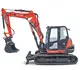 HUTTER Kubota KX085-V, Raupenbagger mittlere Gewichtsklasse, mit Verstellausleger, 9 Tonnen Gewicht, Motorleistung 66.6 PS, Kompaktbagger, geringer Heckschwenkradius, automatische Betankungsanlage, mit Trackingsystem, Klimaanlage, Lastbruchsicherung, Diebstahlsicherung, Load-Sensing-Hydrauliksystem, Grabtiefe 4.6 m, Luxuskabine mit Komfortsitz, farbiger LCD-Bildschirm, 4 Anbindeösen für Transport