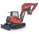 HUTTER Kubota KX085-V, Raupenbagger mittlere Gewichtsklasse, mit Verstellausleger, 9 Tonnen Gewicht, Motorleistung 66.6 PS, Kompaktbagger, geringer Heckschwenkradius, automatische Betankungsanlage, mit Trackingsystem, Klimaanlage, Lastbruchsicherung, Diebstahlsicherung, Load-Sensing-Hydrauliksystem, Grabtiefe 4.6 m, Luxuskabine mit Komfortsitz, farbiger LCD-Bildschirm, 4 Anbindeösen für Transport, Leerlauf- und einstellbare Motorstoppautomation für tieferen Dieselverbrauch, von hinten