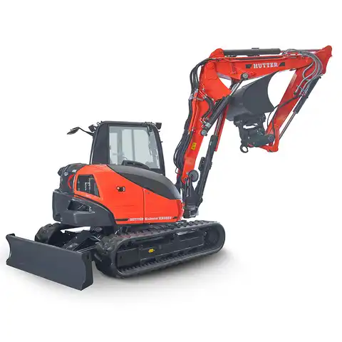 HUTTER Kubota KX085-V, Raupenbagger mittlere Gewichtsklasse, mit Verstellausleger, 9 Tonnen Gewicht, Motorleistung 66.6 PS, Kompaktbagger, geringer Heckschwenkradius, automatische Betankungsanlage, mit Trackingsystem, Klimaanlage, Lastbruchsicherung, Diebstahlsicherung, Load-Sensing-Hydrauliksystem, Grabtiefe 4.6 m, Luxuskabine mit Komfortsitz, farbiger LCD-Bildschirm, 4 Anbindeösen für Transport, Leerlauf- und einstellbare Motorstoppautomation für tieferen Dieselverbrauch, von hinten