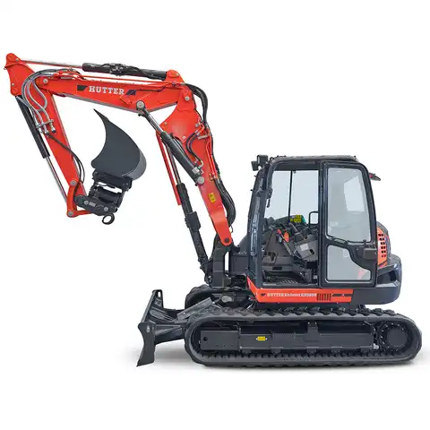 HUTTER Kubota KX085-V, Raupenbagger mittlere Gewichtsklasse, mit Verstellausleger, 9 Tonnen Gewicht, Motorleistung 66.6 PS, Kompaktbagger, geringer Heckschwenkradius, automatische Betankungsanlage, mit Trackingsystem, Klimaanlage, Lastbruchsicherung, Diebstahlsicherung, Load-Sensing-Hydrauliksystem, Grabtiefe 4.6 m, Luxuskabine mit Komfortsitz, farbiger LCD-Bildschirm, 4 Anbindeösen für Transport, Leerlauf- und einstellbare Motorstoppautomation für tieferen Dieselverbrauch
