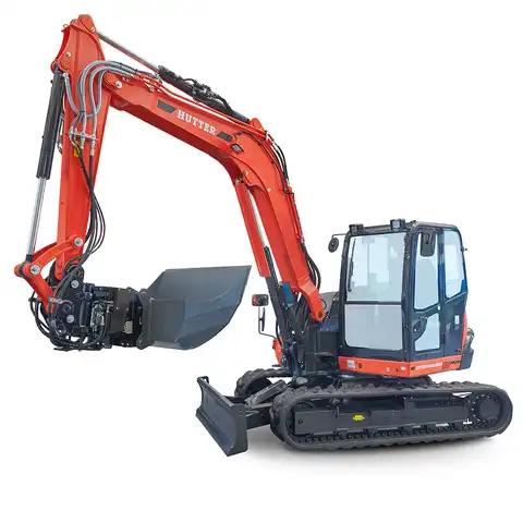 HUTTER Kubota KX085, Raupenbagger mittlere Gewichtsklasse, mit Löffel, 8.4 Tonnen Gewicht, Motorleistung 66.6 PS, Kompaktbagger, geringer Heckschwenkradius, automatische Betankungsanlage, mit Trackingsystem