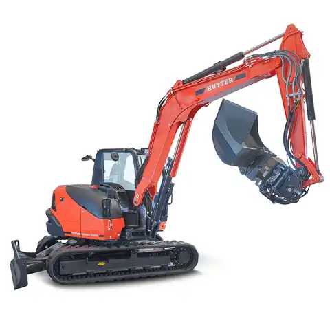HUTTER Kubota KX085, Raupenbagger mittlere Gewichtsklasse, mit Löffel, 8.4 Tonnen Gewicht, Motorleistung 66.6 PS, Kompaktbagger, geringer Heckschwenkradius, automatische Betankungsanlage, mit Trackingsystem, Klimaanlage, Lastbruchsicherung, Diebstahlsicherung, Load-Sensing-Hydrauliksystem