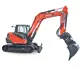 HUTTER Kubota KX085, Raupenbagger mittlere Gewichtsklasse, mit Löffel, 8.4 Tonnen Gewicht, Motorleistung 66.6 PS, Kompaktbagger, geringer Heckschwenkradius, automatische Betankungsanlage, mit Trackingsystem, Klimaanlage, Lastbruchsicherung, Diebstahlsicherung, Load-Sensing-Hydrauliksystem, Grabtiefe 4.6 m