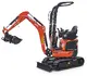 Mini-Bagger HUTTER Kubota U10, Kurzheck, Raupenbagger, Gewicht 1.2 Tonnen, seitlich, mit Löffel, mit Überrollbügel, Motorleistung 10.3 PS, Schnellgangschalter