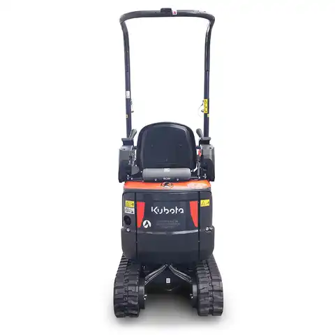 Mini-Bagger HUTTER Kubota U10, Kurzheck, Raupenbagger, Gewicht 1.2 Tonnen, von hinten, mit Löffel, mit Überrollbügel, Motorleistung 10.3 PS, Schnellgangschalter