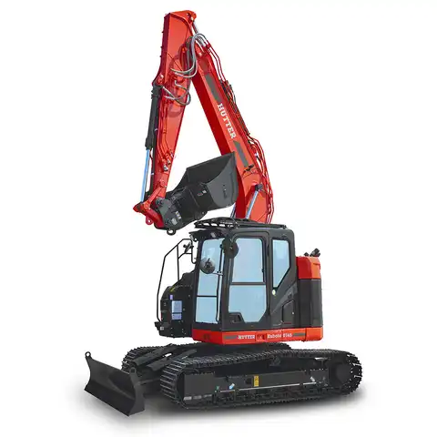 HUTTER Kubota U145, Raupenbagger mittlere Gewichtsklasse, mit Löffel, 14.6 Tonnen Gewicht, Motorleistung 106.7 PS, Kompaktbagger