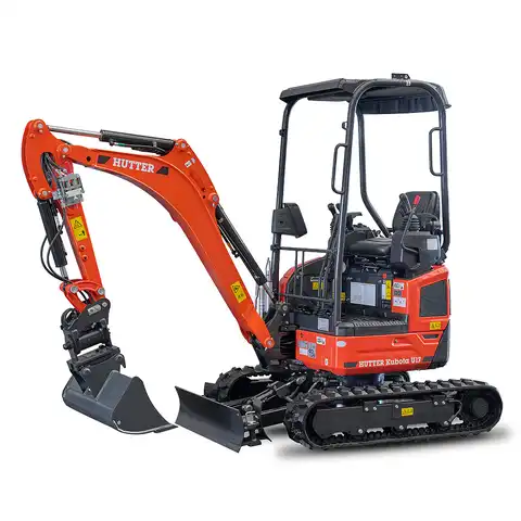 Mini pelle HUTTER Kubota U17, Poids 1705 kg, Puissance du moteur 16.0 CV