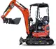 Mini pelle HUTTER Kubota U17, Poids 1705 kg, Puissance du moteur 16.0 CV, Largeur 99-130 cm