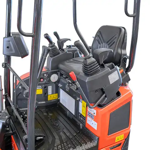 Kleinbagger HUTTER Kubota U18, Raupenbagger, Gewicht 1.7 Tonnen, Kurzheck, verstellbares Fahrwerk, 16 PS Motorleistung, Grabtiefe 2.44 m, Joysticks mit Proportionalsteuerung, Schnellgangschalter