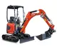 Mini pelle HUTTER Kubota U17, Poids 1705 kg, Puissance du moteur 16.0 CV, Largeur 99-130 cm, nouveaju modèle, Flexibles hydrauliques intégrés protégés, Nouvellement disponible avec commande proportionelle en option