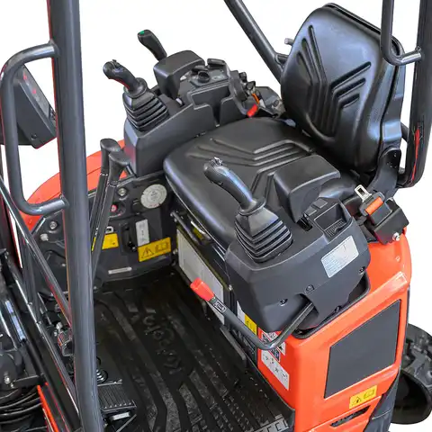 Kleinbagger HUTTER Kubota U18, Raupenbagger, Gewicht 1.7 Tonnen, Kurzheck, verstellbares Fahrwerk, 16 PS Motorleistung, Grabtiefe 2.44 m, Joysticks mit Proportionalsteuerung, Schnellgangschalter