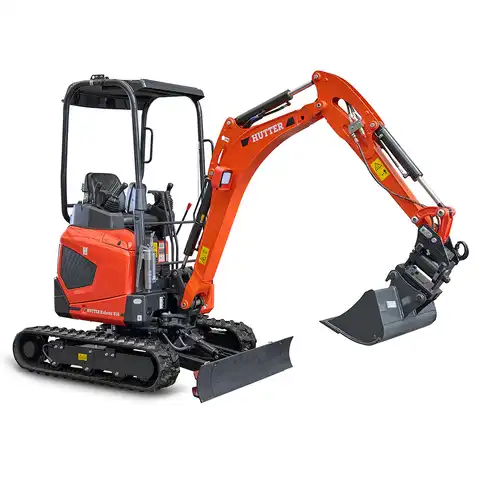 Kleinbagger HUTTER Kubota U18, Raupenbagger, Gewicht 1.7 Tonnen, Kurzheck, mit Löffel, seitlich, verstellbares Fahrwerk