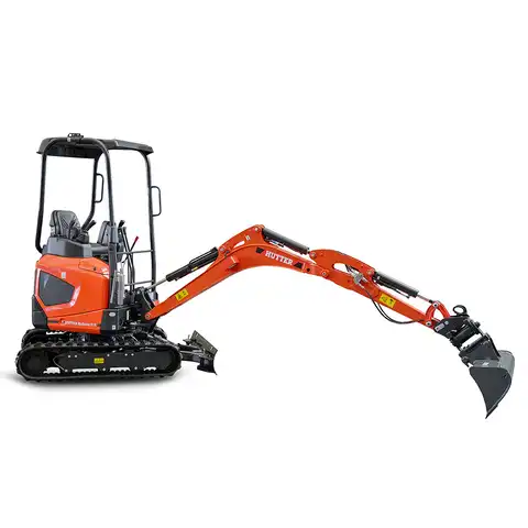 Kleinbagger HUTTER Kubota U18, Raupenbagger, Gewicht 1.7 Tonnen, Kurzheck, mit Löffel, seitlich, verstellbares Fahrwerk, 16 PS Motorleistung