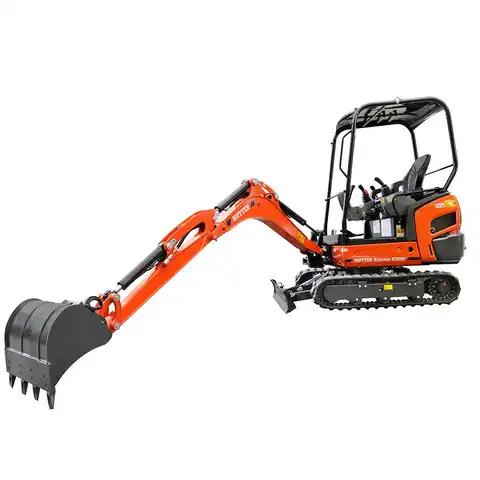 Kleinbagger HUTTER Kubota KX019, Raupenbagger, Gewicht 1.8 Tonnen, Kompaktbagger, verstellbares Fahrwerk,16 PS Motorleistung, mit gestrecktem Baggerarm