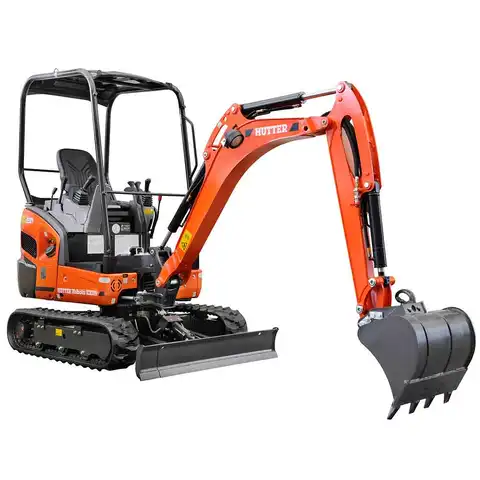 Kleinbagger HUTTER Kubota KX019, Raupenbagger, Gewicht 1.8 Tonnen, Kompaktbagger, verstellbares Fahrwerk,16 PS Motorleistung, mit Löffel